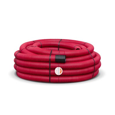 Bricomart TUBO CORRUGADO DOBLE CAPA ROJO 90MM 50M