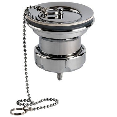 Bricomart VÁLVULA LAVABO 1 1/2" CON TAPÓN CROMADA