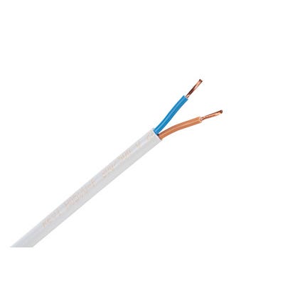 Bricomart CABLE ELÉCTRICO H05VV-F 2X1.5MM2 BLANCO 25M