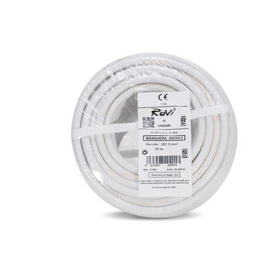 Bricomart CABLE ELÉCTRICO H05VV-F 2X1.5MM2 BLANCO 25M
