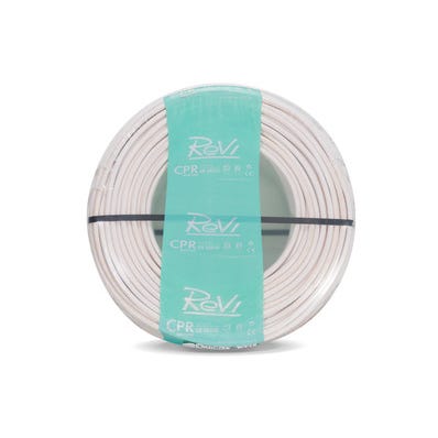 Bricomart CABLE ELÉCTRICO H05VV-F 3G 1.5MM2 BLANCO 50M