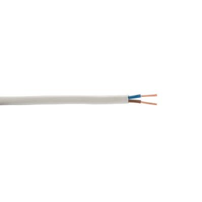 Bricomart CABLE ELÉCTRICO PLANO H05VVH2-F 2X1MM22 BLANCO 10M