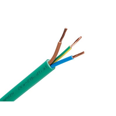 Bricomart CABLE LIBRE DE HALÓGENOS RZ1-K 3G 2.5MM2 VERDE METRO LINEAL