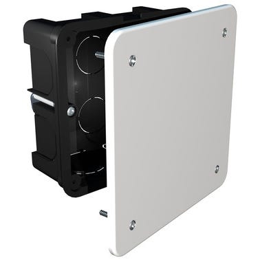 Bricomart CAJA DE REGISTRO ELÉCTRICO 107X107X45MM PARA EMPOTRAR DE INTERIOR CON TAPA DE TORNILLOS