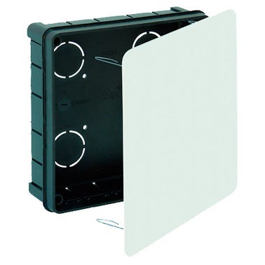 Bricomart CAJA DE REGISTRO ELÉCTRICO 200X200X65MM PARA EMPOTRAR DE INTERIOR CON TAPA DE GARRA METÁLICA