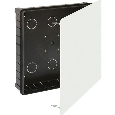 Bricomart CAJA DE REGISTRO ELÉCTRICO 250X250X60MM PARA EMPOTRAR DE INTERIOR CON TAPA DE GARRA METÁLICA
