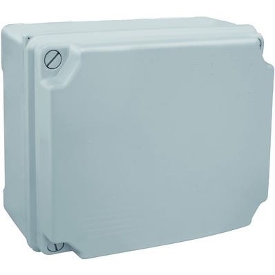 Bricomart CAJA DE REGISTRO ELÉCTRICO ESTANCA 100X100X55MM PARA SUPERFICIE DE EXTERIOR CON TAPA DE TORNILLO