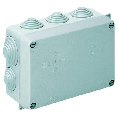 Bricomart CAJA DE REGISTRO ELÉCTRICO ESTANCA 153X110X65MM PARA SUPERFICIE DE EXTERIOR CON TAPA DE TORNILLO