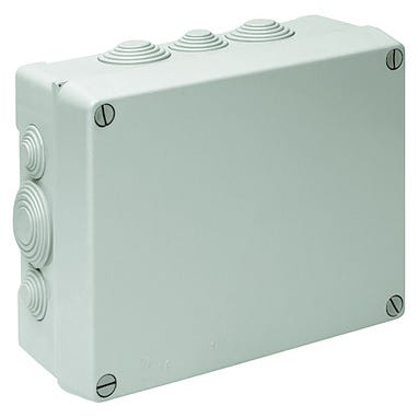 Bricomart CAJA DE REGISTRO ELÉCTRICO ESTANCA 310X240X125MM PARA SUPERFICIE DE EXTERIOR CON TAPA DE TORNILLO