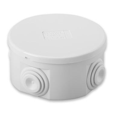 Bricomart CAJA DE REGISTRO ELÉCTRICO ESTANCA Ø80X40MM PARA SUPERFICIE DE EXTERIOR CON TAPA A PRESION