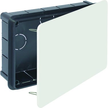Bricomart CAJA REGISTRO ELÉCTRICO 200X130X60MM PARA EMPOTRAR EN INTERIOR CON TAPA DE GARRAS METÁLICAS
