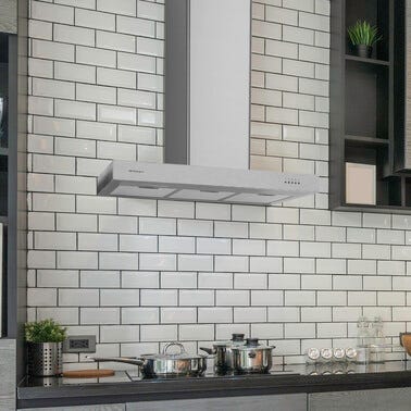 Bricomart CAMPANA COCINA DECORATIVA PLANA 90 CM ACABADO INOX TEKA DSH 985