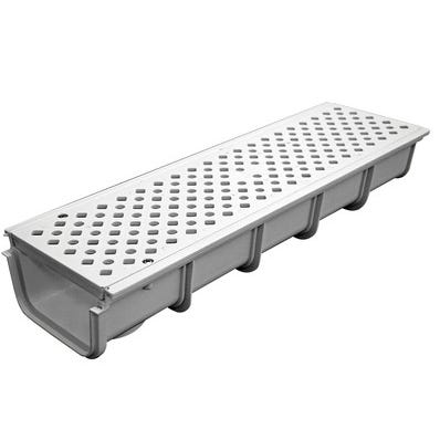 Bricomart CANALETA PISCINA CON REJILLA 500X130X72MM
