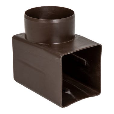 Bricomart CAZOLETA EPDM SALIDA HORIZONTAL CUADRADA 100X100 MM