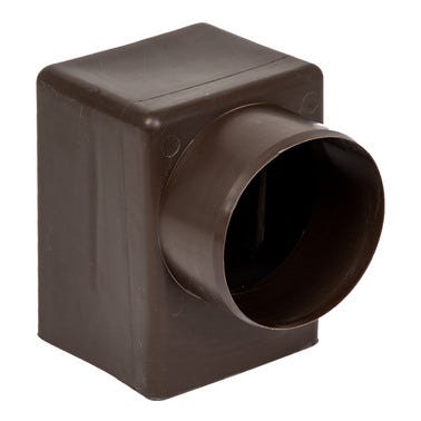 Bricomart CAZOLETA EPDM SALIDA HORIZONTAL CUADRADA 100X100 MM