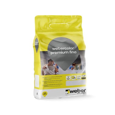 Bricomart CEMENTO JUNTA FINA PREMIUM WEBER 5KG PERLA