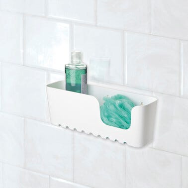 Bricomart CESTILLO DE DUCHA RECTANGULAR 30 CM BLANCO