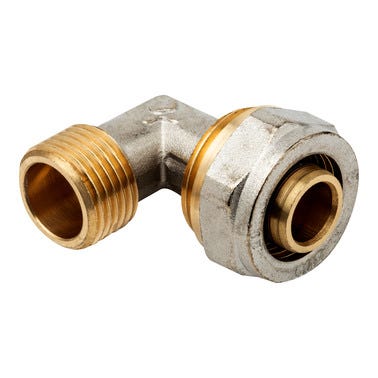 Bricomart CODO 90º 20MMX1/2" MACHO COMPRESIÓN MULTICAPA