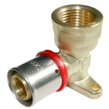 Bricomart CODO 90º CON SOPORTE 20MMX1/2" HEMBRA MULTICAPA