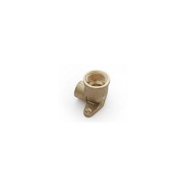 Bricomart CODO 90º CON SOPORTE LATÓN 15MMX1/2" HEMBRA SOLDAR-ROSCAR