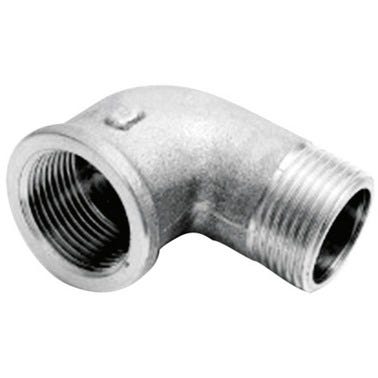 Bricomart CODO LATÓN 1/2" MACHO- HEMBRA CROMADO ROSCAR