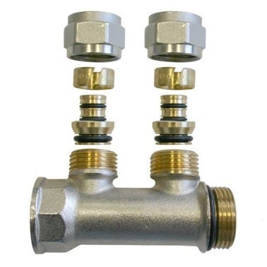 Bricomart COLECTOR Ø1"X16MM 2 SALIDAS Ø1/2" MULTICAPA