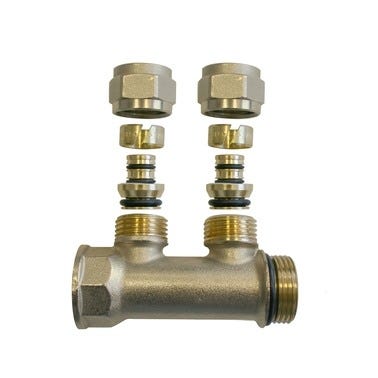 Bricomart COLECTOR Ø1"X20MM 2 SALIDAS Ø3/4" MULTICAPA