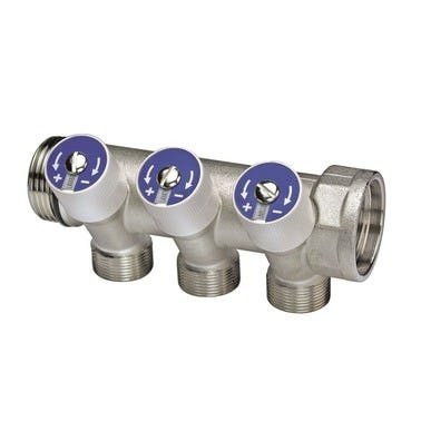 Bricomart COLECTOR VÁLVULA REGULACIÓN Ø3/4" 2 SALIDAS Ø1/2" MULTICAPA