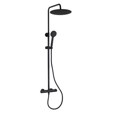 Bricomart COLUMNA DE DUCHA TERMOSTATICA EPSILON PRO NEGRO