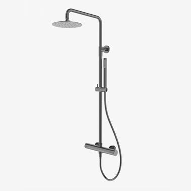 Bricomart COLUMNA DE DUCHA TERMOSTÁTICA RONDO PVD METAL GUN