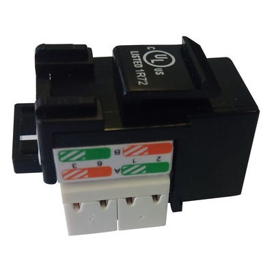 Bricomart CONECTOR RJ45 HEMBRA CATEGORIA 6 UTP NEGRO