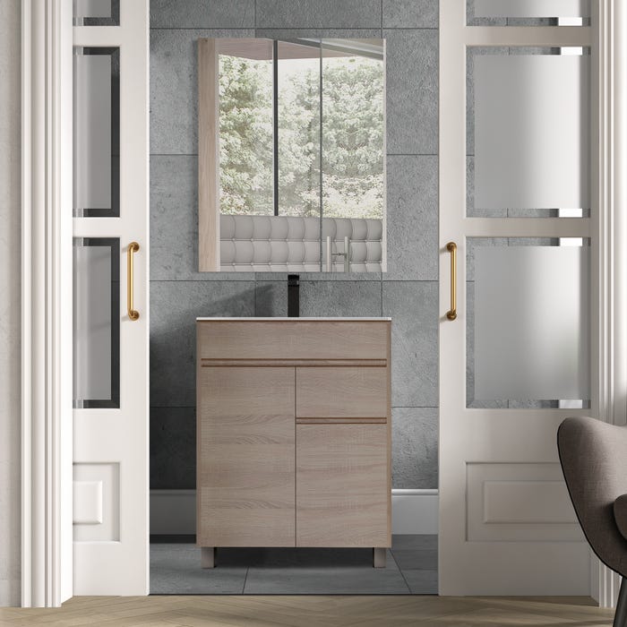 Bricomart CONJUNTO MUEBLE DE BAÑO BALI CAMBRIAN 60X46CM