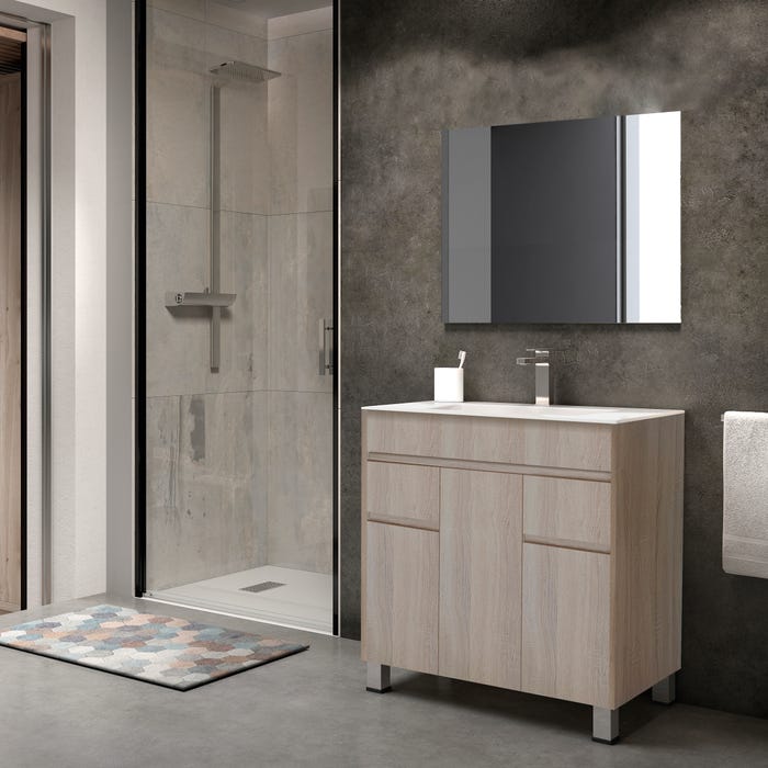 Bricomart CONJUNTO MUEBLE DE BAÑO BALI CAMBRIAN 79X46CM