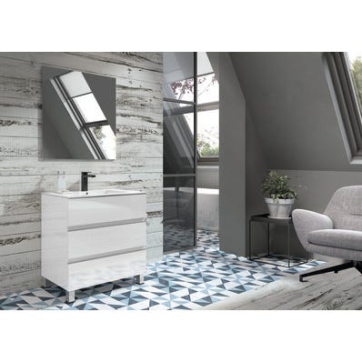 Bricomart CONJUNTO MUEBLE DE BAÑO CENTRUM BLANCO 70 5X45CM