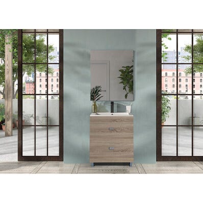 Bricomart CONJUNTO MUEBLE DE BAÑO CHIPRE CAMBRIAN 60X39 2CM