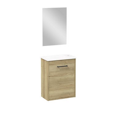 Bricomart CONJUNTO MUEBLE DE BAÑO MAYA ROBLE 40X22CM 1 PUERTA