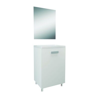 Bricomart CONJUNTO MUEBLE DE BAÑO MINI BLANCO 33X50CM