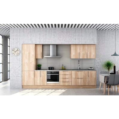 Bricomart COSTADO PARA MUEBLE DE COCINA BORMUJOS ROBLE CLARO MATE AGLOMERADO 70X35CM