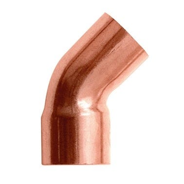 Bricomart CURVA 45º COBRE Ø15MM MACHO-HEMBRA 4 UNIDADES