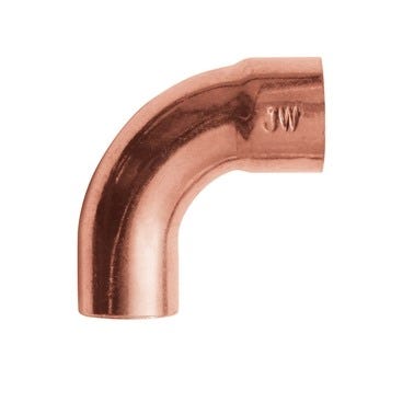Bricomart CURVA 90º Ø12MM COBRE MACHO-HEMBRA 2 UNIDADES