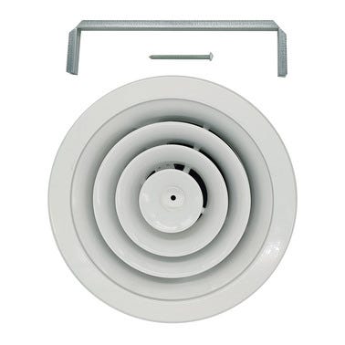 Bricomart DIFUSOR CIRCULAR CONO FIJO CON REGULACION Y PUENTE 10"
