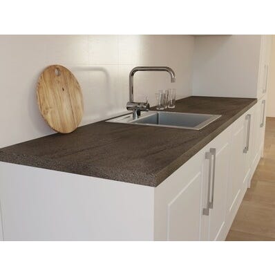 Bricomart ENCIMERA ACABADO PIEDRA GRIS 180 X 63 X 3 CM