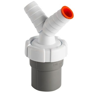 Bricomart ENLACE MIXTO MACHO PVC TOMA DOBLE ELECTRODOMÉSTICOS 1 1/2"