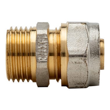 Bricomart ENTRONQUE 16MMX1/2" MACHO COMPRESIÓN MULTICAPA