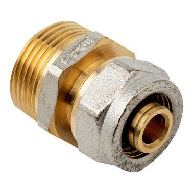 Bricomart ENTRONQUE 16MMX3/4" MACHO COMPRESIÓN MULTICAPA