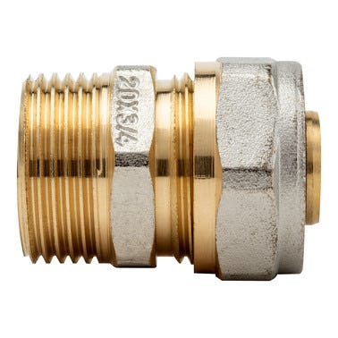 Bricomart ENTRONQUE 20MMX3/4" MACHO COMPRESIÓN MULTICAPA