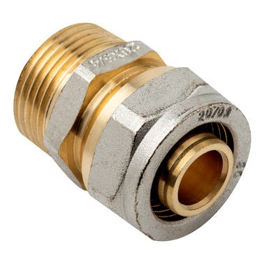 Bricomart ENTRONQUE 20MMX3/4" MACHO COMPRESIÓN MULTICAPA