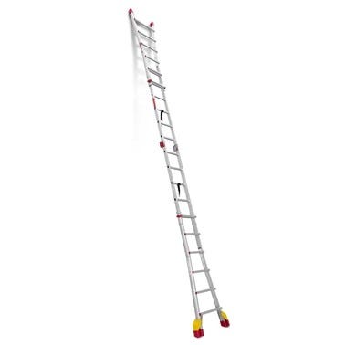 Bricomart ESCALERA METÁLICA MULTIPOSICIÓN DE ALUMINIO 12+12 PELDAÑOS