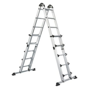 Bricomart ESCALERA MULTIPOSICIÓN TELESCOPICA 4 TRAMOS