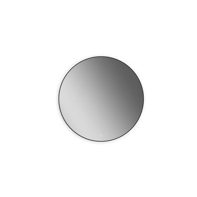 Bricomart ESPEJO DE BAÑO CON LUZ LED EMMA Ø60CM NEGRO